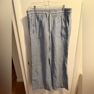 Athleta Cabo Wide Leg Linen Pants